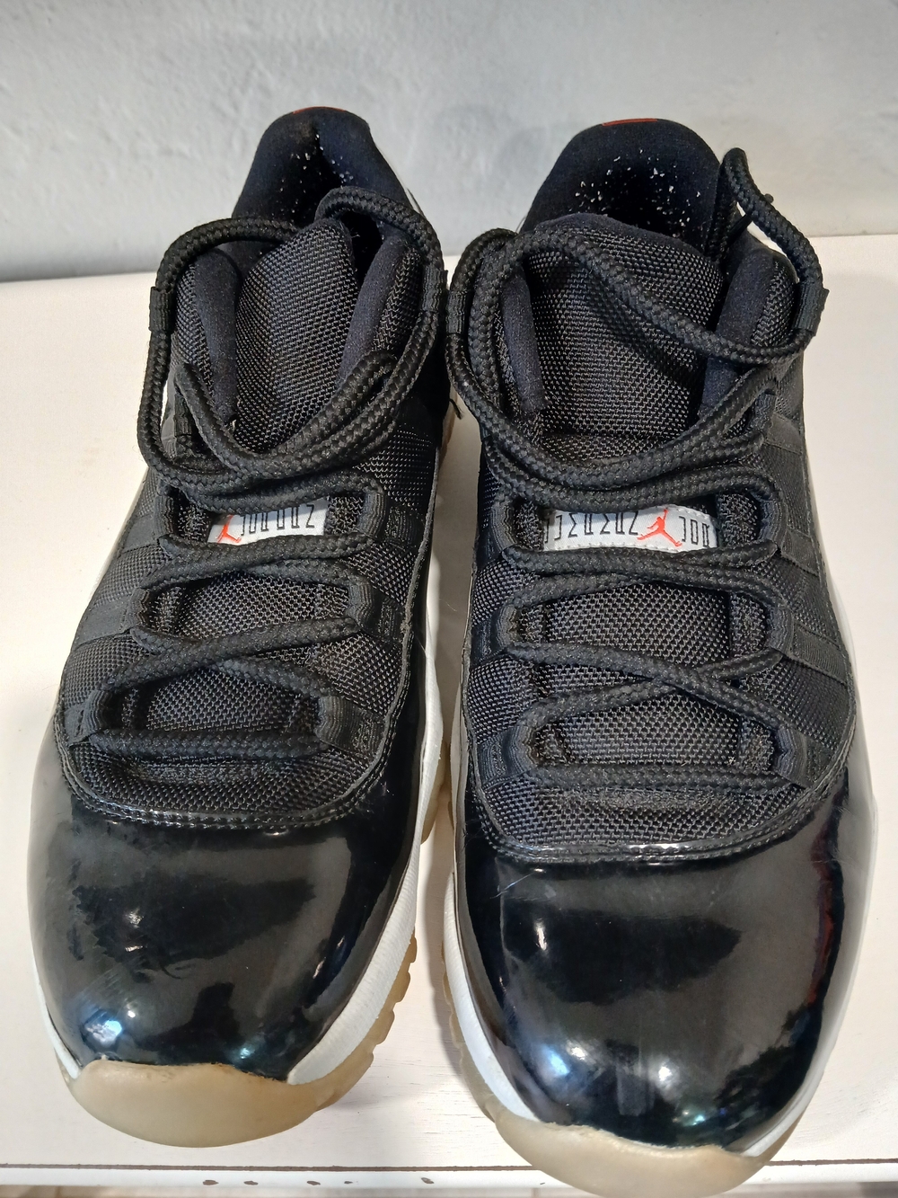 Jordan Men's Black Patent Leather Low-Top Sneakers